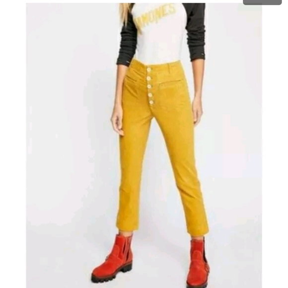 Free people size 0 gold pants - Picture 10 of 10